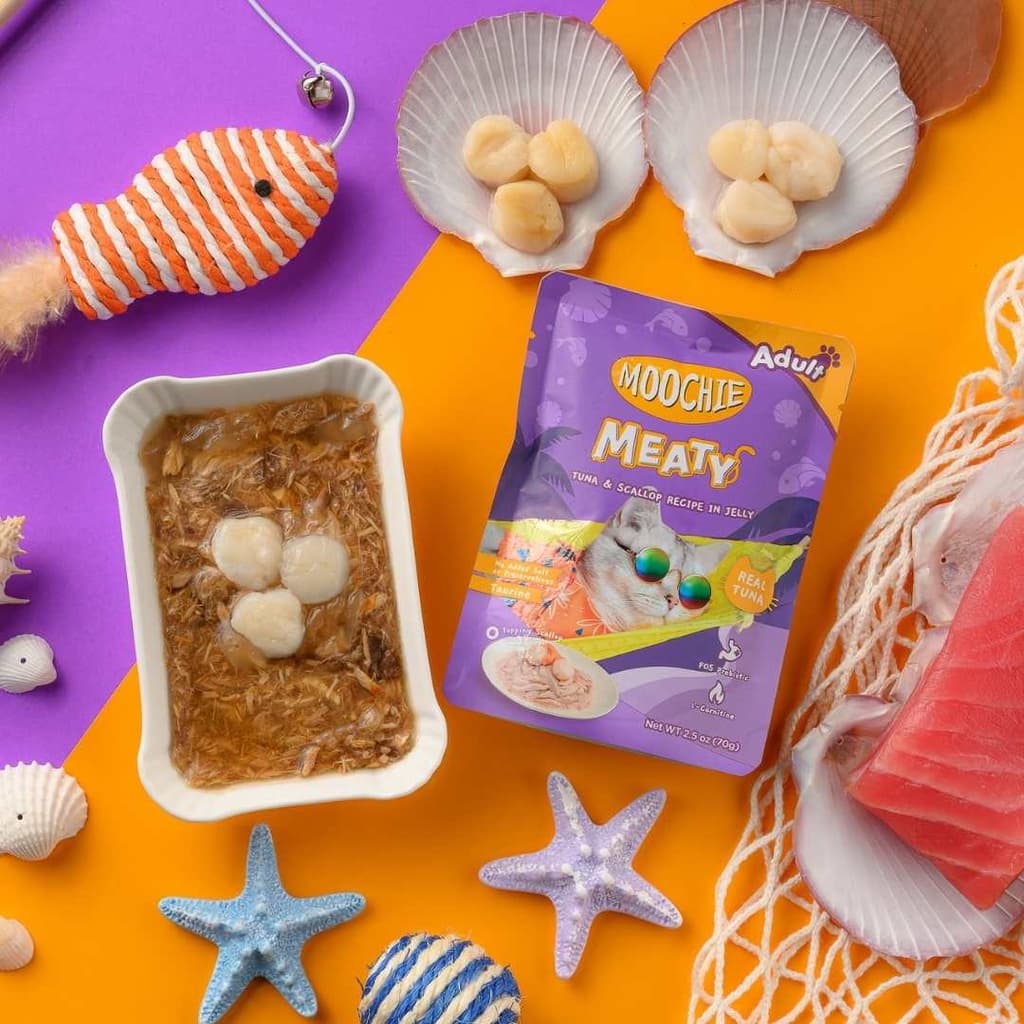 Moochie Cat Food Tuna & Scallop Recipe in Jelly Pouch 70g