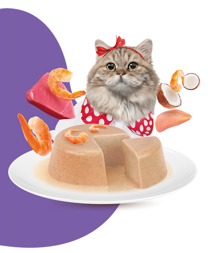 Moochie Cat Food Pate with Prawn - Hairball Care Pouch 70g