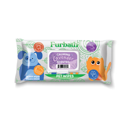 Furbath Natural Pet Wipes 80 Count- Lavender