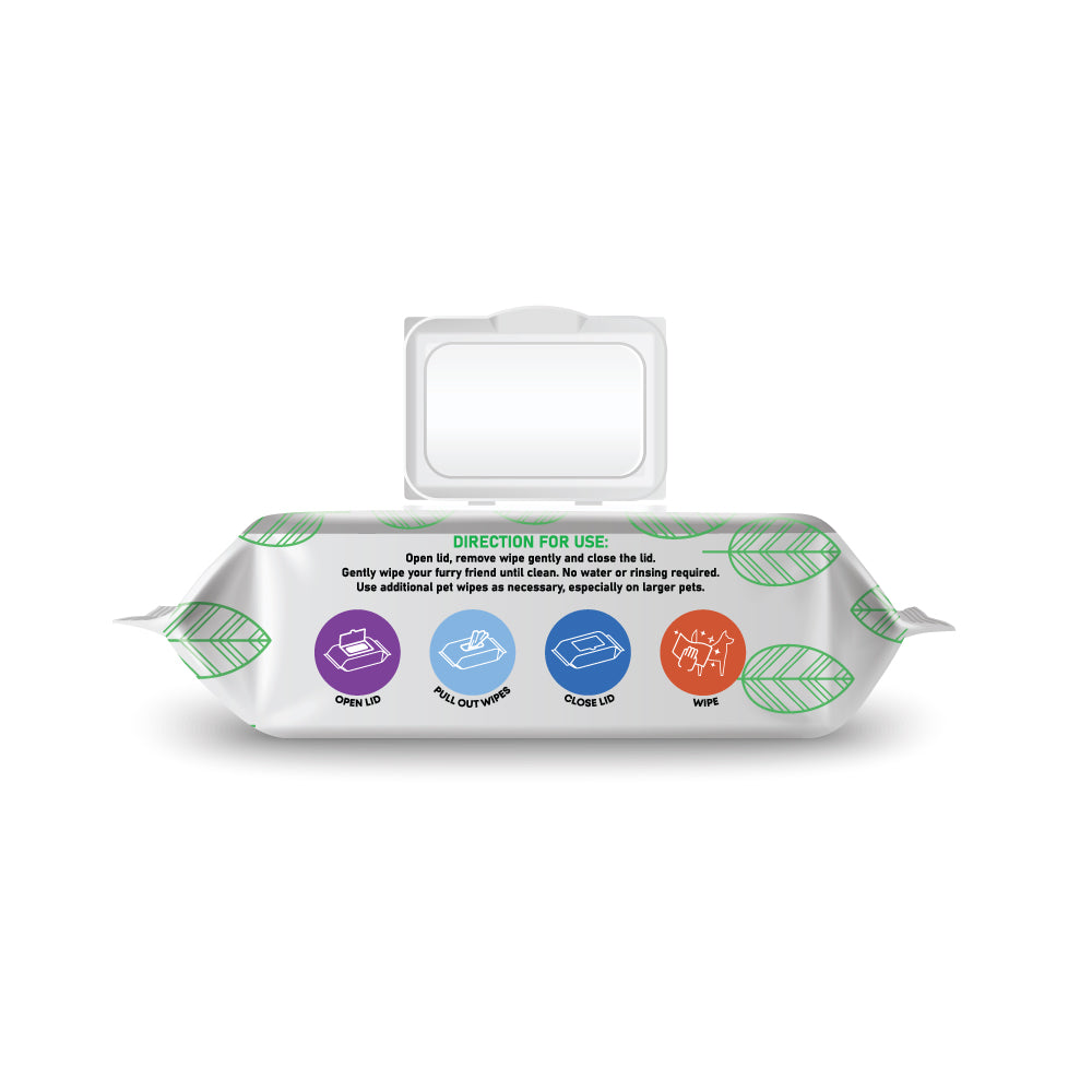 Furbath Natural Pet Wipes 80 Count - Unscented