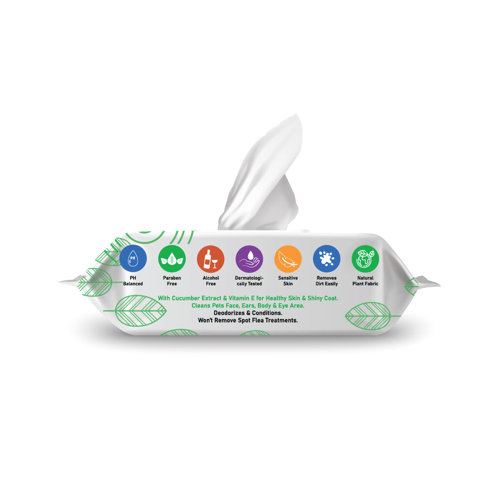 Furbath Natural Pet Wipes 80 Count- Floral