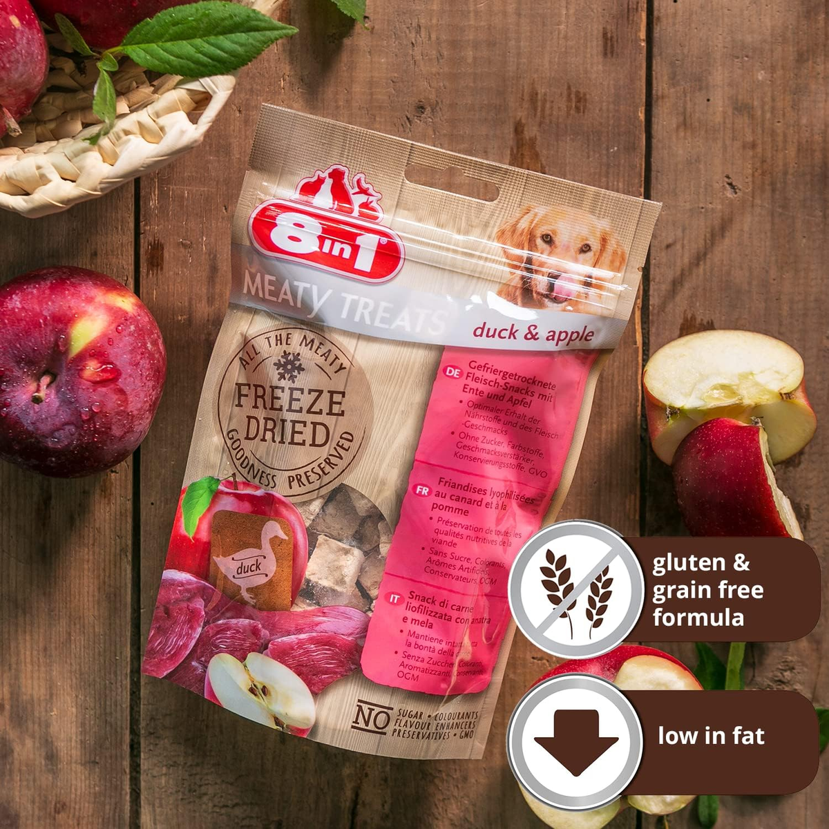 8in1 Meaty Treats Duck Apple 50g