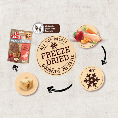 8in1 Meaty Treats Duck Apple 50g
