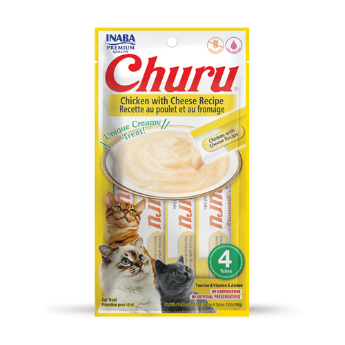 Inaba Churu Chicken With Cheese 56G - 4 Sticks Per Pack