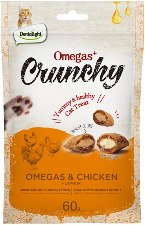 Dentalight Omegas & Chicken Flavour Creamy Lickable Cat Treat 5pcs x 10g