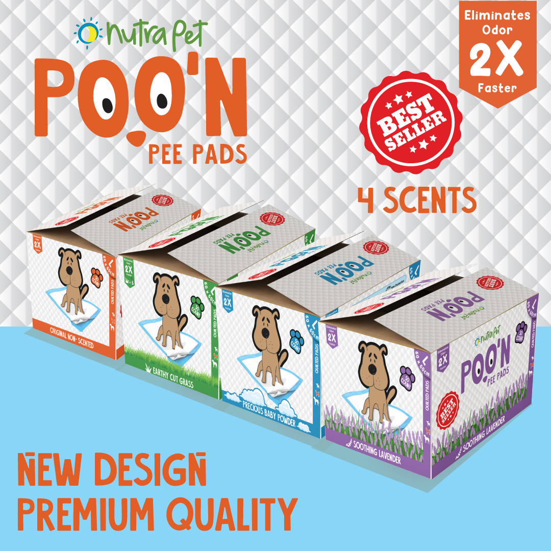 Nutrapet Poo N Pee Pads Grass Attractant 60 Cms X 60 Cms 5 X Absorption With Floor Mat Stickers