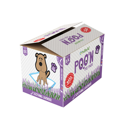 Nutrapet Poo N Pee Pads Lavender Scented 60 Cms X 60 Cms 5 X Absorption With Floor Mat Stickers