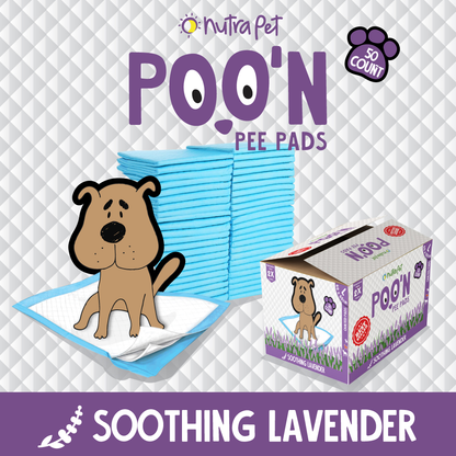 Nutrapet Poo N Pee Pads Lavender Scented 60 Cms X 60 Cms 5 X Absorption With Floor Mat Stickers