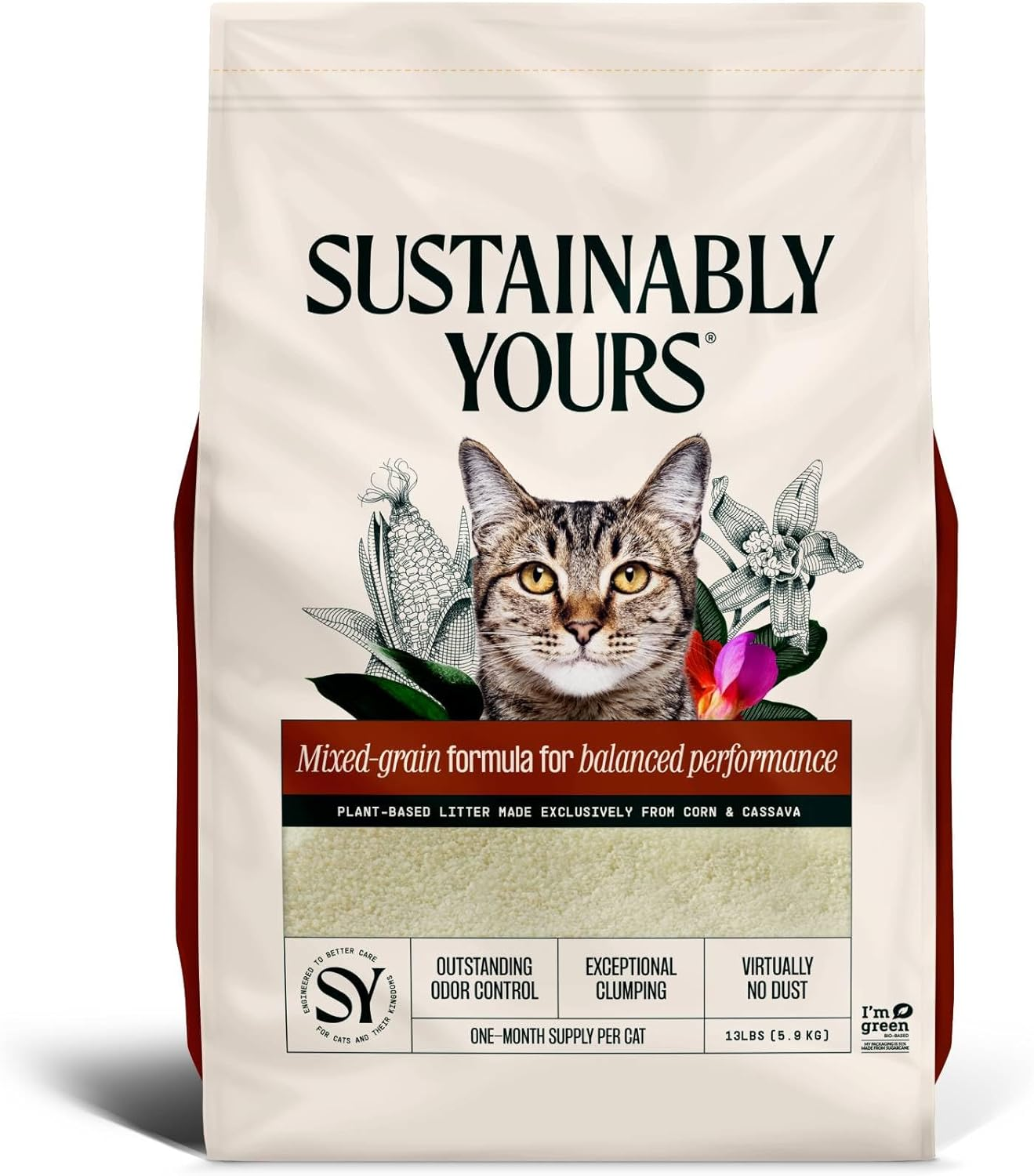 Sustainably Yours Natural Cat Litter - 13lb /6 Kgs