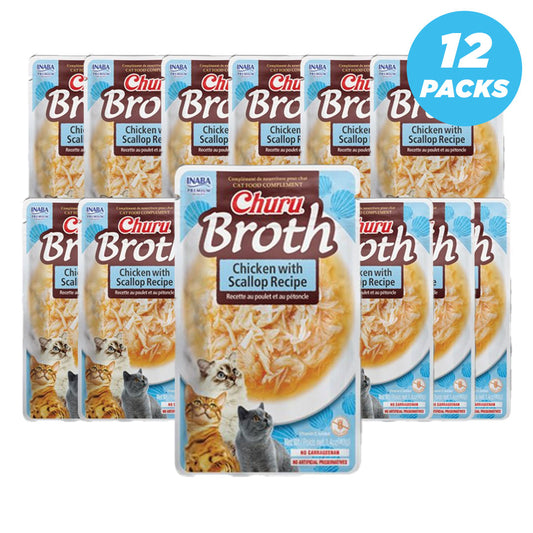 Inaba Chicken Broth With Scallop 40G - Pack Of 12
