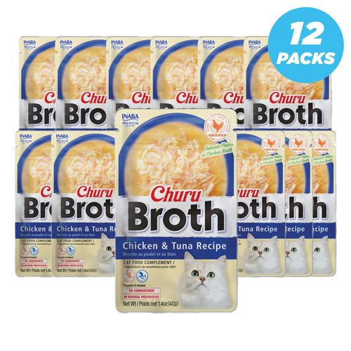 Inaba Chicken Broth With Tuna 40G - Pack Of 12