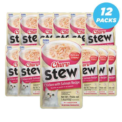 Inaba Chicken Stew With Salmon - 40G - Pack Of 12