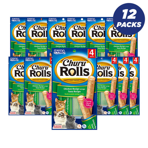 Inaba Churu Chicken Recipe Wraps Tuna Recipe 40G/4 Sticks Per Pack - Pack Of 12