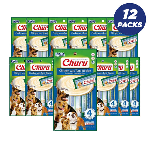 Inaba Churu Chicken With Tuna Recipe 56G/4 Sticks Per Pack - Pack Of 12