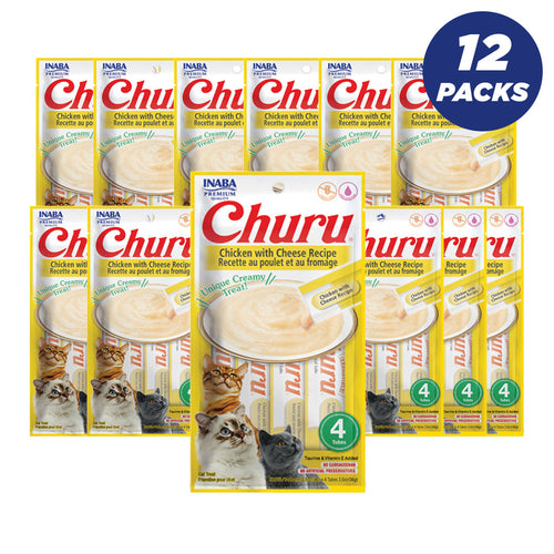 Inaba Churu Chicken With Cheese 56G - 4 Sticks Per Pack - Pack Of 12