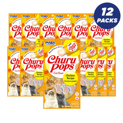 Inaba Churu Churu Pops Chicken 60G/4 Sticks Per Pack - Pack Of 12