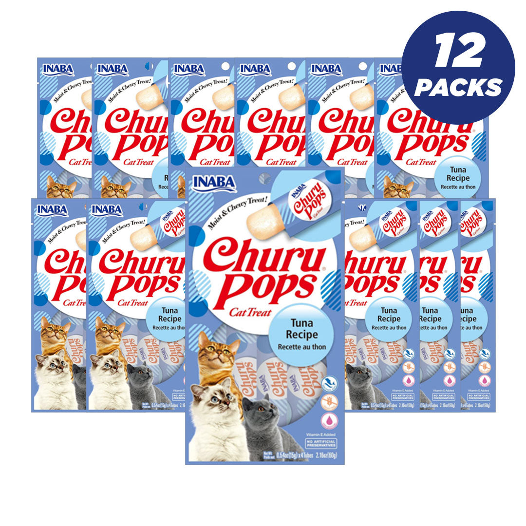 Inaba Churu Churu Pops Tuna 60G/4 Sticks Per Pack - Pack Of 12