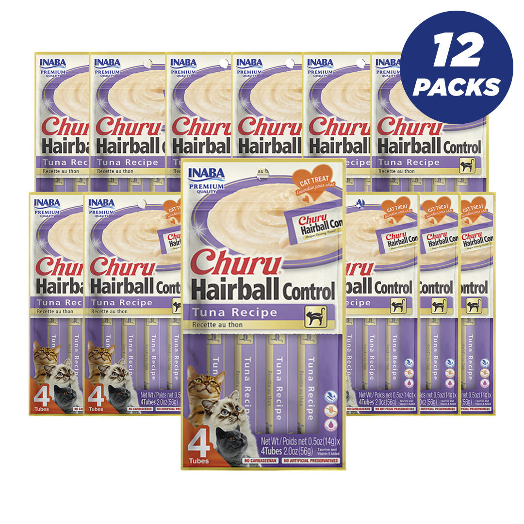 Inaba Churu Hairball Control Tuna - 56G - Pack Of 12