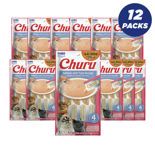 Inaba Churu Salmon With Tuna Recipe Cat Treats 56G - Pack Of 12
