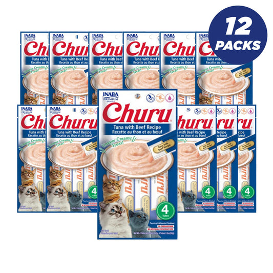 Inaba Churu Tuna With Beef - 56G - Pack Of 12