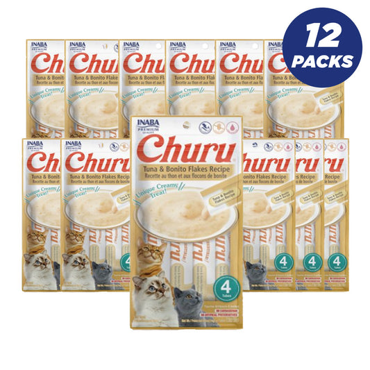 Inaba Churu Tuna With Bonito Flakes - 56G - Pack Of 12