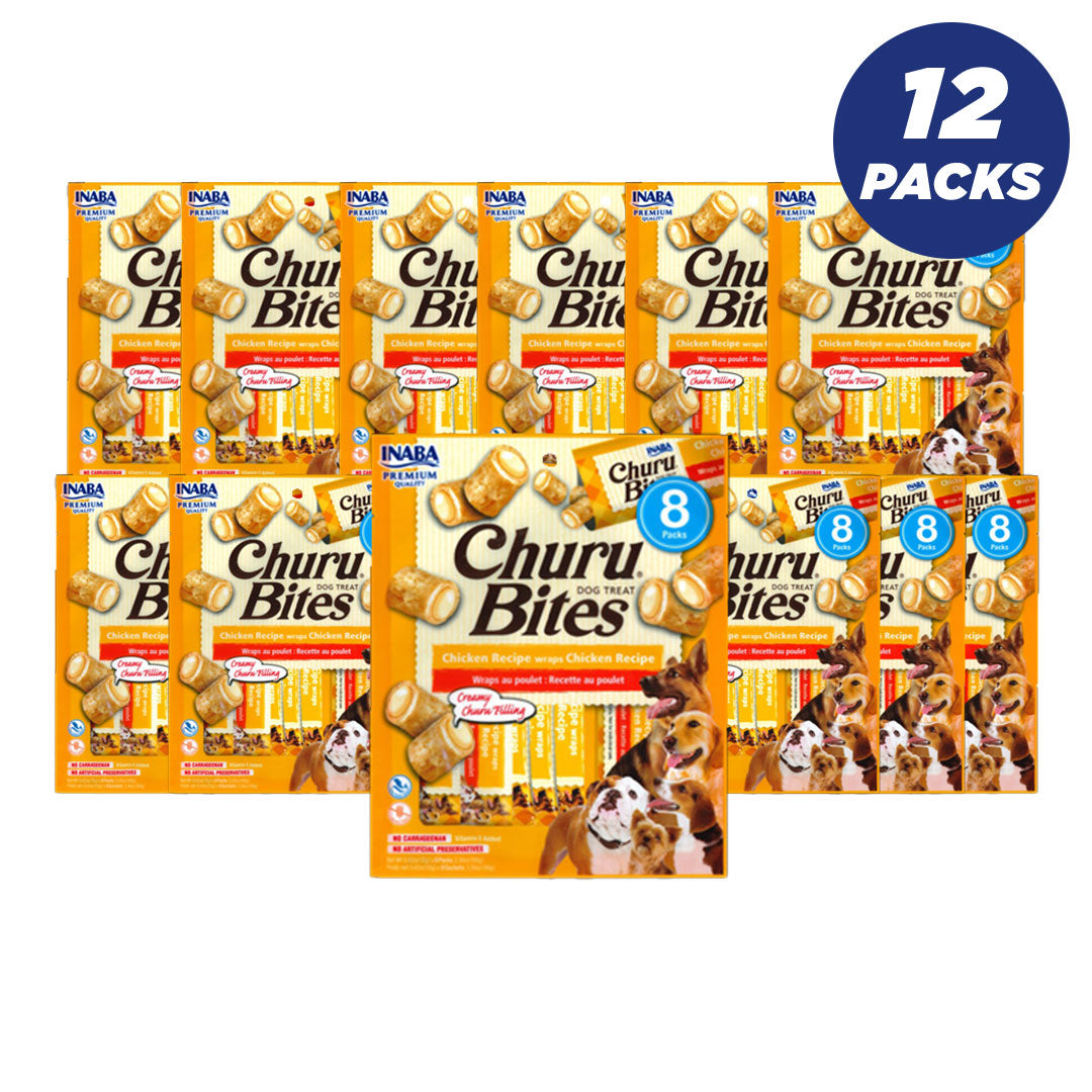 Inaba Churu Chicken Recipe Wraps Chicken Recipe 96G/8 Packs Per Pack - Pack Of 12