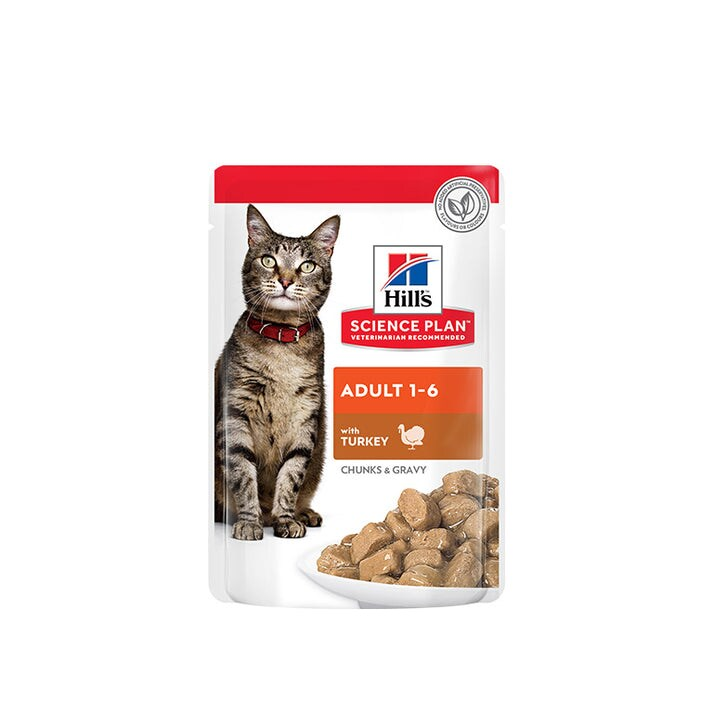 Hill's Science Plan Adult Wet Cat Food Turkey Pouches - 85g (Pack of 12)