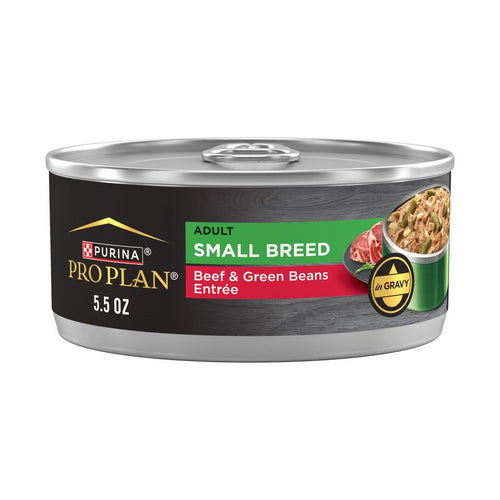 Pro Plan Adult Small Breed Beef And Green Beans Entree In Gravy Wet Dog Food 156g