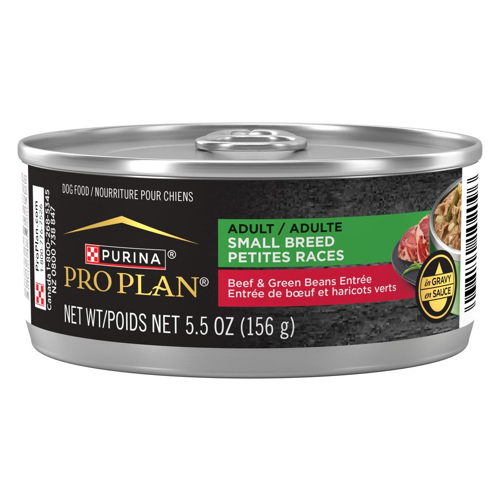 Pro Plan Adult Small Breed Beef And Green Beans Entree In Gravy Wet Dog Food 156g