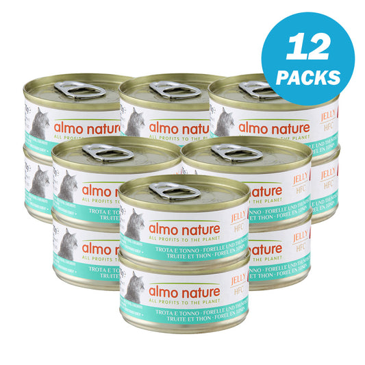 Almo Nature Jelly - Trout and Tuna Wet food 70 g - Pack of 12