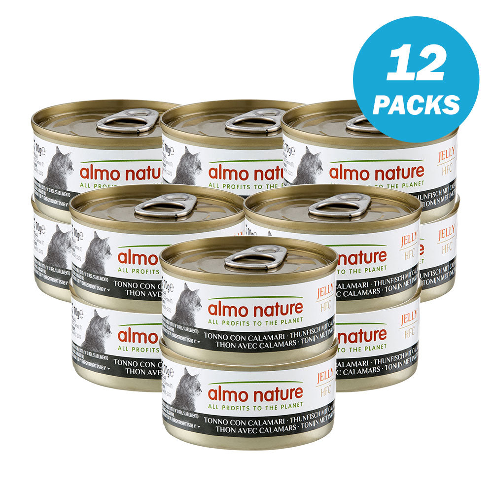 Almo Nature Jelly - Tuna and Squid Wet food 70 g - Pack of 12
