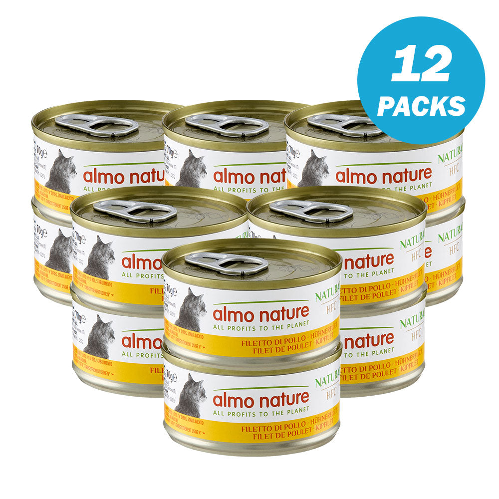 Almo Nature Natural - Chicken Fillet Wet food 70 g - Pack of 12