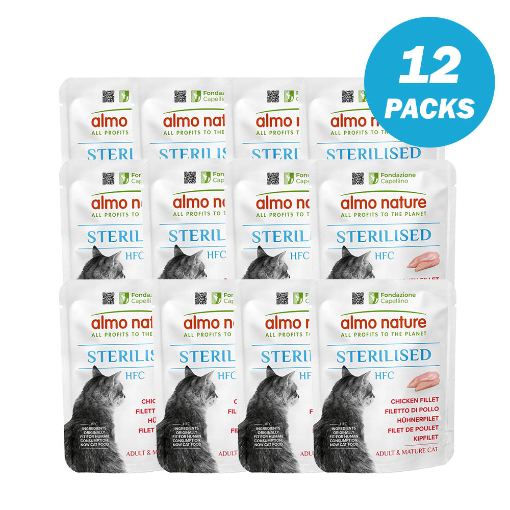 Almo Nature Sterilised Chicken Fillet Wet food 50 g - Pack of 12