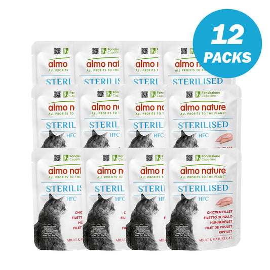 Almo Nature Sterilised Chicken Fillet Wet food 50 g - Pack of 12