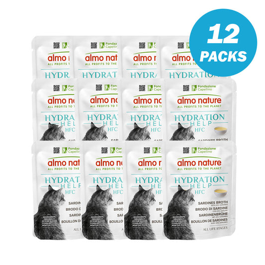 Almo Nature Hydration Help Sardines Broth with Sardines Wet food 50 g - Pack of 12