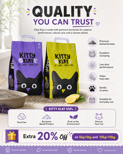 Kitty Klay Bentonite Clumping Cat Litter - Original 5Kg