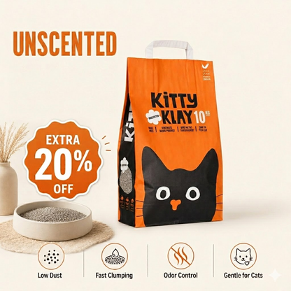Kitty Klay Bentonite Clumping Cat Litter - Original 10Kg