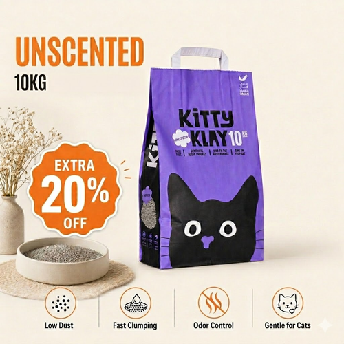 Kitty Klay Bentonite Clumping Cat Litter - Lavender 10Kg