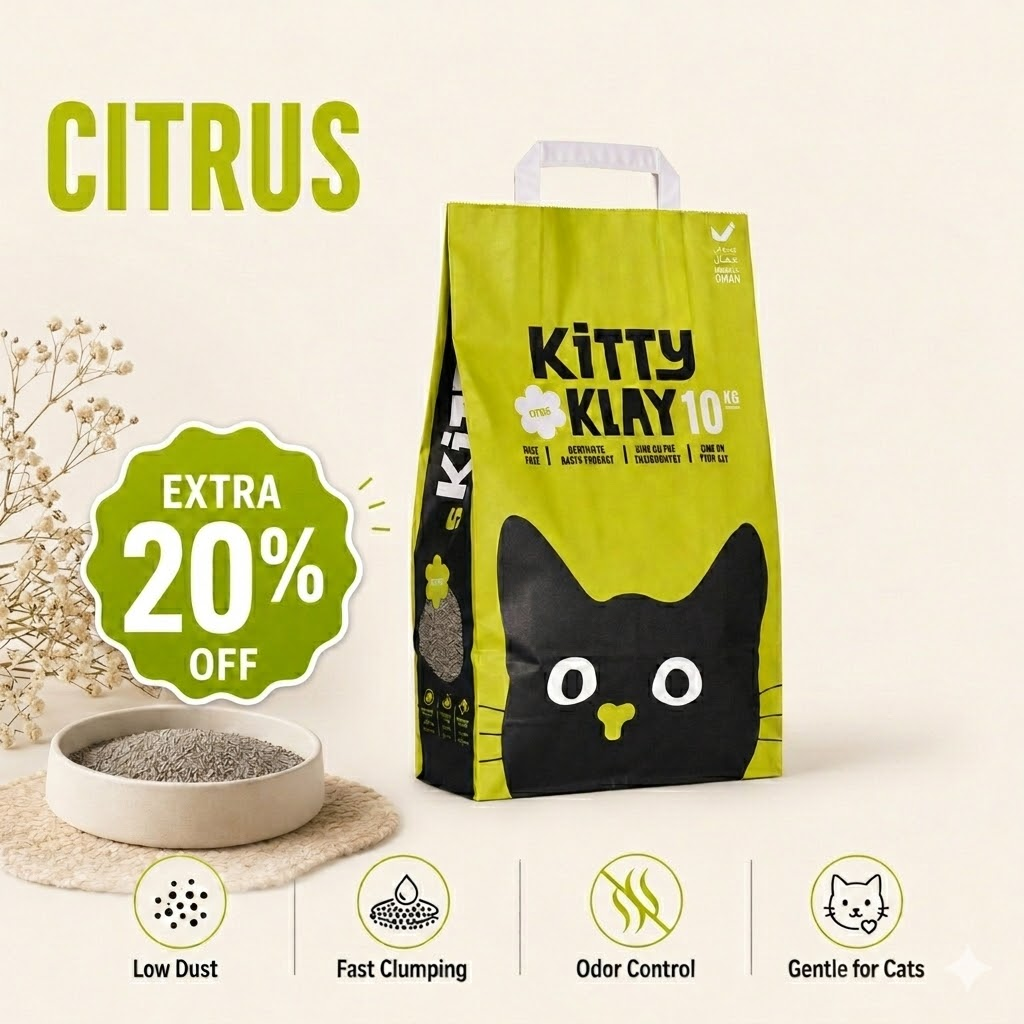 Kitty Klay Bentonite Clumping Cat Litter - Citrus 10Kg