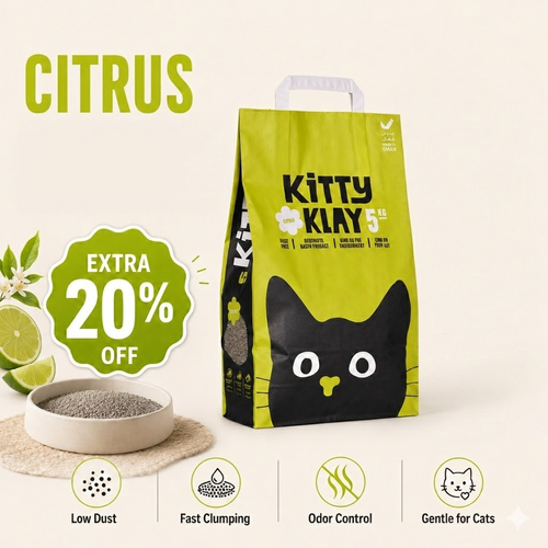 Kitty Klay Bentonite Clumping Cat Litter - Citrus 5Kg