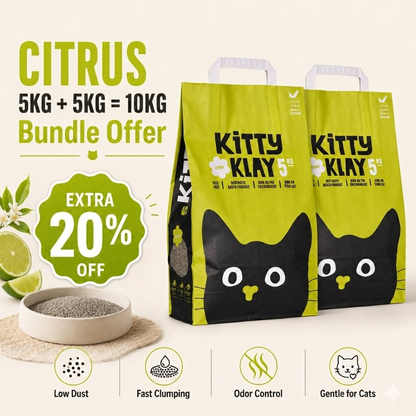 Kitty Klay Bentonite Clumping Cat Litter - Citrus 5Kg