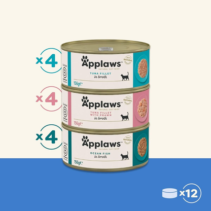 Applaws Fish Selection Multipack in Broth Cat Wet Food 12x156g