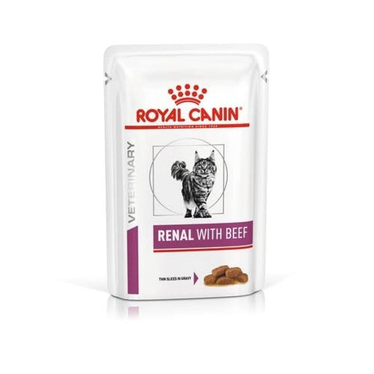 Royal Canin Vet Health Nutrition Feline Renal Beef (Wet Food - Pouches) 12 x 85g