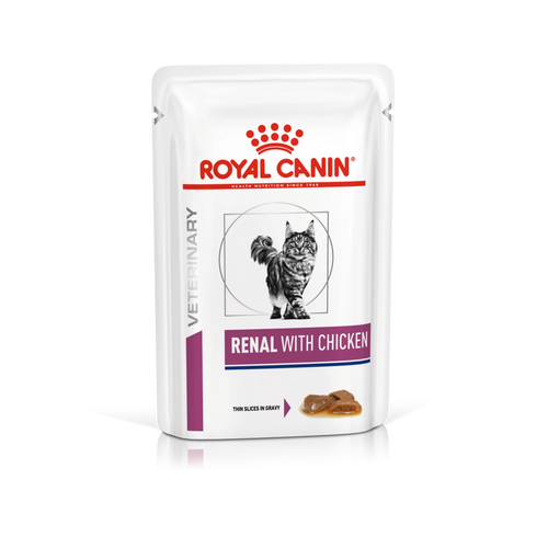 Royal Canin Vet Health Nutrition Feline Renal Chicken (Wet Food - Pouches) 12 x 85 g