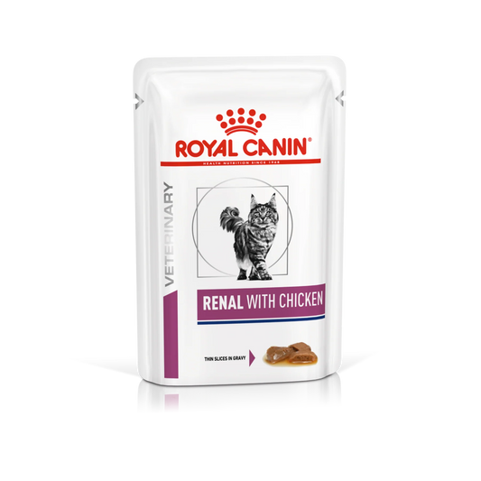 Royal Canin Vet Health Nutrition Feline Renal Chicken (Wet Food - Pouches) 12 x 85 g