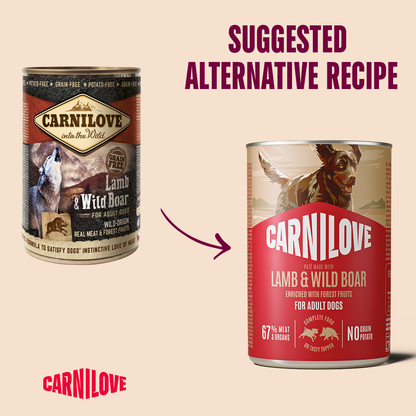 Carnilove Lamb & Wild Boar for Adult Dogs (Wet Food Cans) 400g