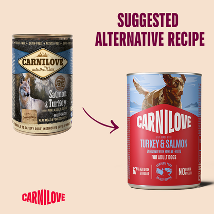 Carnilove Salmon & Turkey for Adult Dogs (Wet Food Cans) 400g