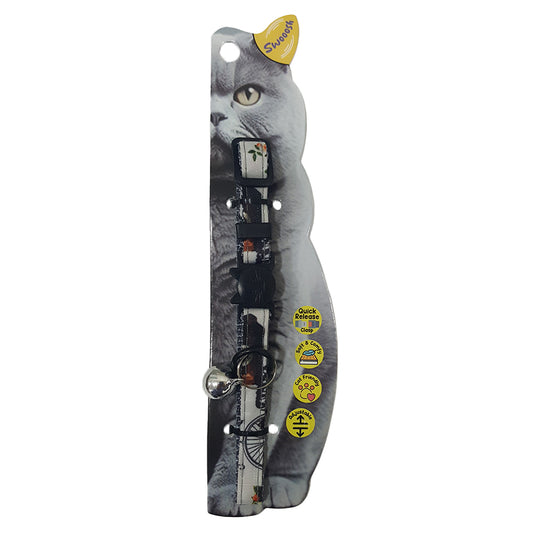 Swooosh Sightseeing fashion safe collar C-10mm 18/28cm colorful white