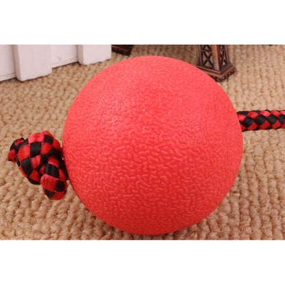 Rubz Rubber Ball with Rope Medium - Dia 6cm