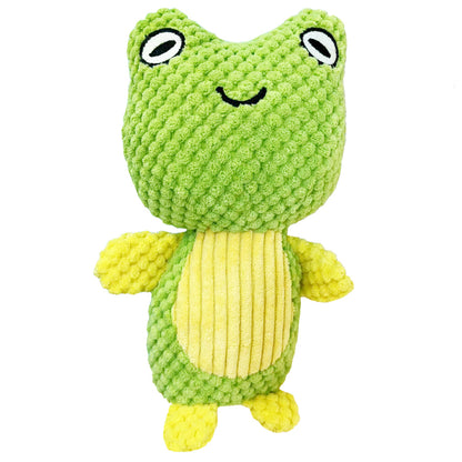 Plush Pet Squeakz Zebby/Bunny/Froggy Dog Toy - 25 x 15cm
